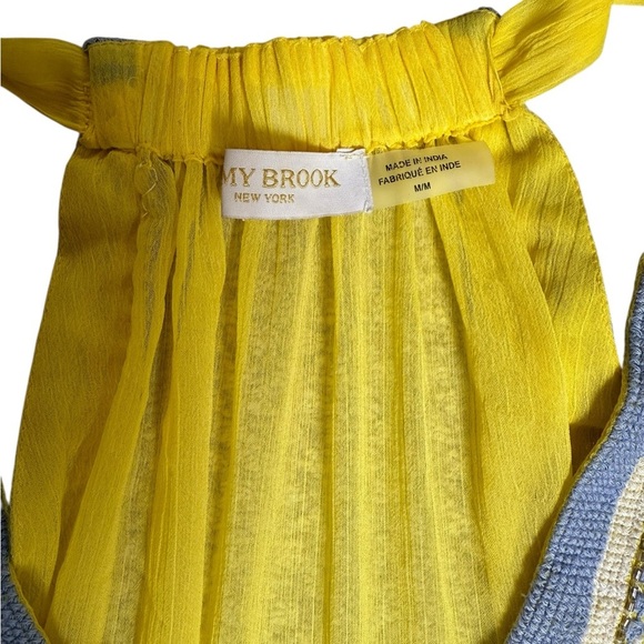 Ramy Brook Cheri Embroidered Sheer Mini Dress Cover-Up – Size medium - Picture 4 of 4